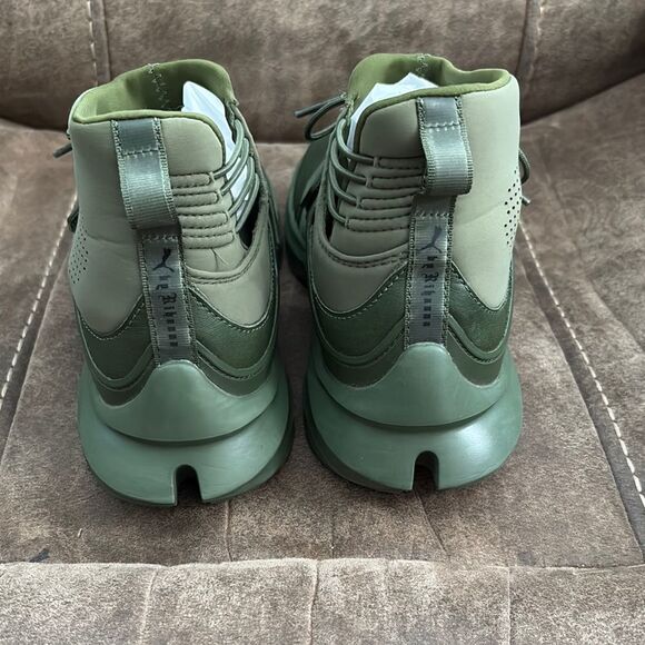 Puma Trainer Hi By Fenty x Rihanna Cypress Green Fashion Sneaker Woman’s Size 7 - Picture 4 of 8